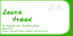 laura arpad business card